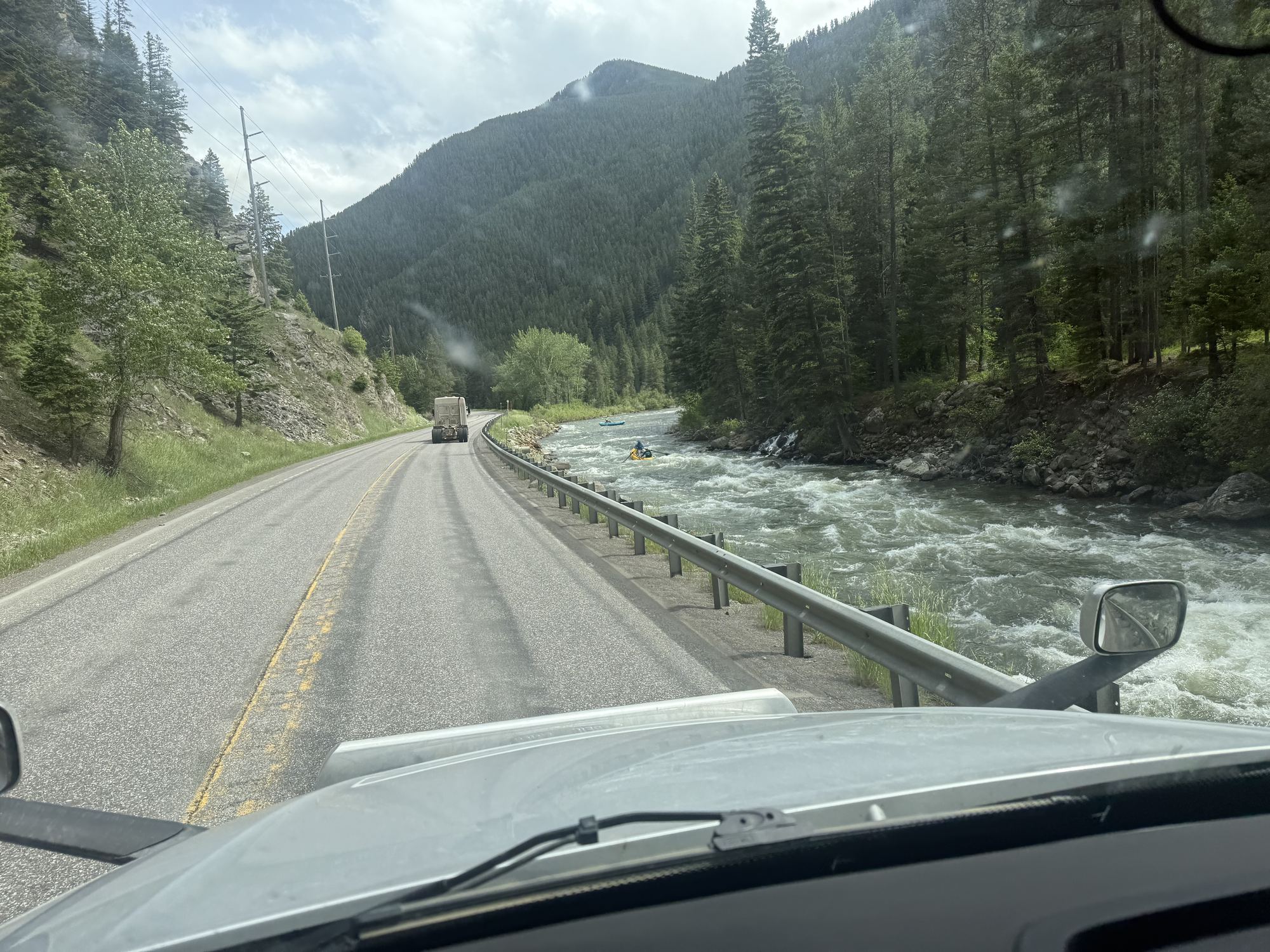Mountain highway beside a river